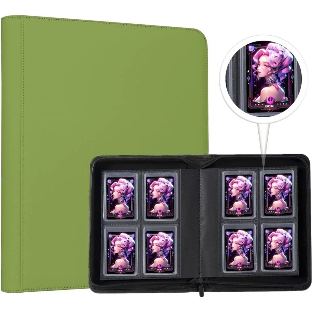 Pokemon Umbreon/Moonbreon 2x2 Green Top Loader Binder 128 Cards Ready to Ship